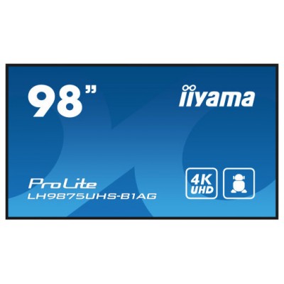 iiyama PROLITE Pizarra de caballete digital 2,49 m (98") LED Wifi 500 cd / m² 4K Ultra HD Negro Procesador incorporado Android 11 24/7 (Espera 4 dias) en Huesoi