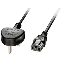 Lindy 30434 cable de transmisi&oacute;n Negro 3 m Enchufe tipo G C13 acoplador (Espera 4 dias) en Huesoi