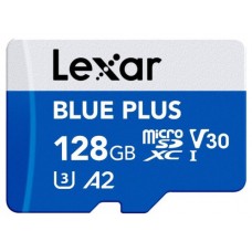 LEXAR 128GB BLUE PLUS MICROSDHC UHS-I WITH SD ADAPTER, UP TO 170MB/s READ C10 A2 V30 U3 (Espera 4 dias) en Huesoi LEXAR 128GB BLUE PLUS MICROSDHC UHS-I WITH SD ADAPTER, UP TO 170MB/s READ C10 A2 V30 U3 (Espera 4 dias) en Huesoi