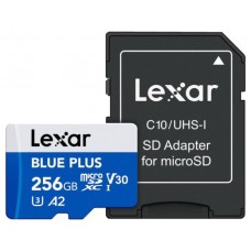 LEXAR 256GB BLUE PLUS MICROSDHC UHS-I WITH SD ADAPTER, UP TO 170MB/s READ C10 A2 V30 U3 (Espera 4 dias) en Huesoi LEXAR 256GB BLUE PLUS MICROSDHC UHS-I WITH SD ADAPTER, UP TO 170MB/s READ C10 A2 V30 U3 (Espera 4 dias) en Huesoi