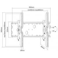 SOPORTE MONITOR/TV 37-70 INCLI 75KG 83mm NEGRO TOOQ en Huesoi