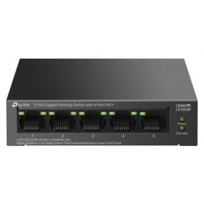 SWITCH NO GESTIONABLE TP-LINK LS105GP LITEWAVE 5P GIGA en Huesoi