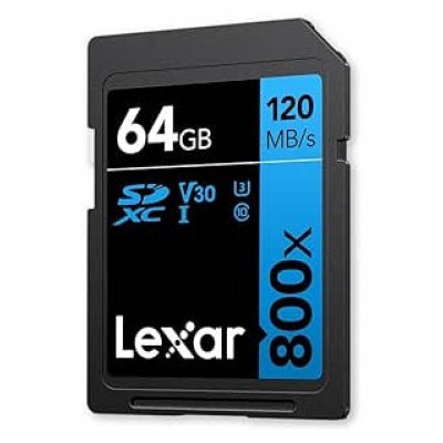 LEXAR 64GB PROFESSIONAL 800X PRO SDXC UHS-I CARDS,  UP TO 150MB/S READ, C10 V30 U3 (Espera 4 dias) en Huesoi