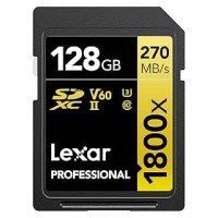 LEXAR 128GB PROFESSIONAL 1800X SDXC UHS-II CARDS,  UP TO 280MB/S READ 210MB/S WRITE C10 V60 U3 (Espera 4 dias) en Huesoi
