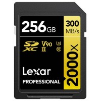 LEXAR 256GB PROFESSIONAL 2000X SDXC UHS-II CARDS, UP TO 300MB/S READ 260MB/S WRITE C10 V90 U3 (Espera 4 dias) en Huesoi