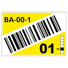 BROTHER Caja de 1 rollo de etiquetas precortadas para estanterias y estanterias paletizadas de 75 x 110 mm. Amarillo, para codigos de barras - 260 etiquetas/rol en Huesoi