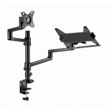SOPORTE DE MESA GEMBIRD AJUSTABLE BRAZO PARA MONITOR Y BANDEJA PARA PORTÃ?TIL en Huesoi