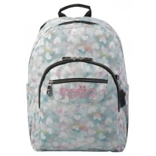 MOCHILA ESCOLAR CORAZONES PASTEL TOTTO MA04ECO001-23110-4HX (Espera 4 dias) en Huesoi