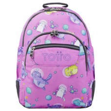 MOCHILA ESCOLAR GATOS ASTRONAUTAS TOTTO MA04ECO029-2310N-9I9 (Espera 4 dias) en Huesoi