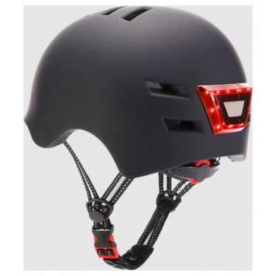 YOUIN CASCO CON LED FRONTAL Y TRASERO NEGRO   (TALLA M) (Espera 4 dias) en Huesoi