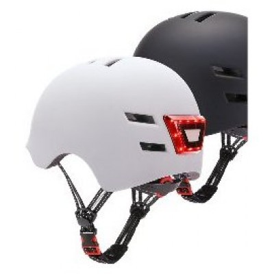 YOUIN CASCO CON LED FRONTAL Y TRASERO BLANCO  (TALLA L) (Espera 4 dias) en Huesoi