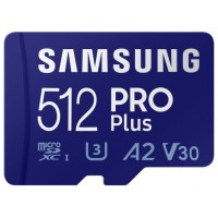 MEMORIA SD MICRO 512GB SAMSUNG SDXC PRO PLUS CLASE 10 en Huesoi