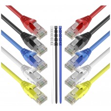 Pack 8 Cables + 2 GRATIS Ethernet CAT6 RJ45 24AWG 1m + 15 Bridas Max Connection (Espera 2 dias) en Huesoi