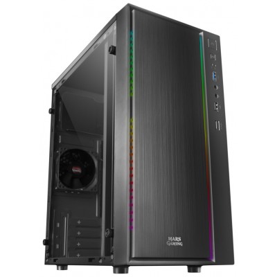 CAJA MICROATX GAMING MARS GAMING MCM BLACK FRONTAL en Huesoi