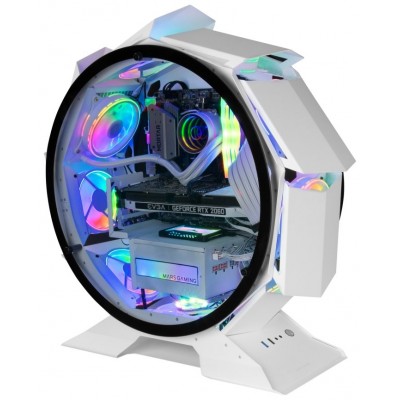 CAJA MICROATX GAMING MARS GAMING MCORB WHITE DISENO en Huesoi