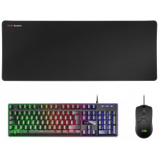 TECLADO MOUSE Y ALFOMBRILLA MARS GAMING MCPX BLACK en Huesoi