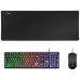 TECLADO MOUSE Y ALFOMBRILLA MARS GAMING MCPX BLACK en Huesoi