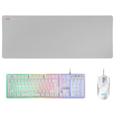 PACK TECLADO MOUSE Y ALFOMBRILLA MARS GAMING MCPX en Huesoi