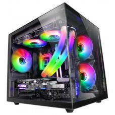 CAJA MICROATX CUBE GAMING MARS GAMING MC-VIEW BLACK en Huesoi