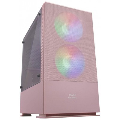 CAJA MICROATX GAMING MARS GAMING MCZ PINK FRONTAL MESH en Huesoi