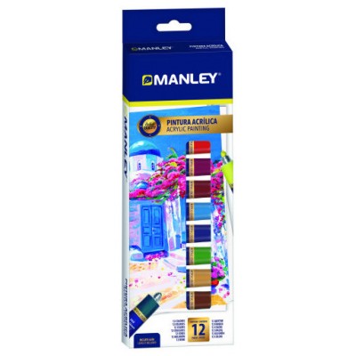 ESTUCHE PINTURA ACRILICA 12 X 12ML MANLEY MDV00012 (Espera 4 dias) en Huesoi