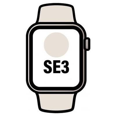 APPLE WATCH SE 3 CAJA ALUMINIO CELL 44mm CORREA DEPORTIVA BLANCA S/M (Espera 4 dias) en Huesoi