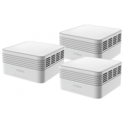 Strong MESHTRIAX3000 sistema Wi-Fi Mesh (Wi-Fi en malla) Doble banda (2,4 GHz / 5 GHz) Wi-Fi 6 (802.11ax) Blanco 3 Interno (Espera 4 dias) en Huesoi