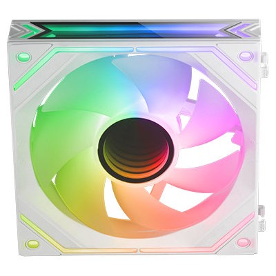 MARS GAMING MF-LINKFINITY, 120MM PWM MODULAR FAN, LINKFINITY CONTACT SYSTEM, INFINITY MIRROR ARGB 360º, WHITE (Espera 4 dias) en Huesoi