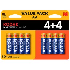 PILAS AA KODAK MAX ALCALINA LR6 PACK 8 (4+4) UNIDADES en Huesoi