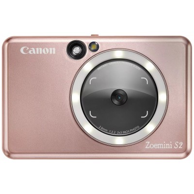 CANON CAMARA IMPRESORA INSTANTANEA ZOEMINI S2 ORO ROSA/ 8MP/ BLUETOOTH/ CAPACIDAD 10 HOJAS en Huesoi