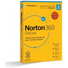 SOFTWARE ANTIVIRUS NORTON 360 DELUXE 25GB 1 USUARIO 3 en Huesoi