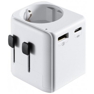 Ewent EW1472 adaptador de enchufe eléctrico Universal Blanco (Espera 4 dias) en Huesoi