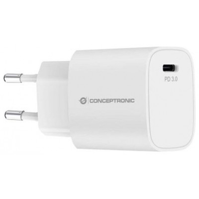 CARGADOR DE PARED CONCEPTRONIC USB-C 20W PD 3.0 COLOR en Huesoi