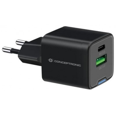 CARGADOR DE PARED CONCEPTRONIC USB-C x1 USB-Ax1 en Huesoi