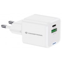 CARGADOR DE PARED CONCEPTRONIC USB-C x1 USB-Ax1 en Huesoi