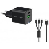 CARGADOR DE PARED CONCEPTRONIC USB-C x1 USB-Ax1 en Huesoi