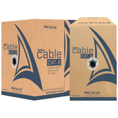 PHASAK Cat 6 FTP Solido Exterior AWG23 CCA 100M en Huesoi PHASAK Cat 6 FTP Solido Exterior AWG23 CCA 100M en Huesoi