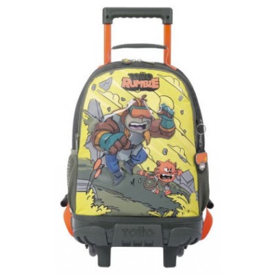 MOCHILA ESCOLAR CON RUEDAS MEDIANA DE CARTOONS TOTTO MJ03BWM005-2310-4DJM (Espera 4 dias) en Huesoi