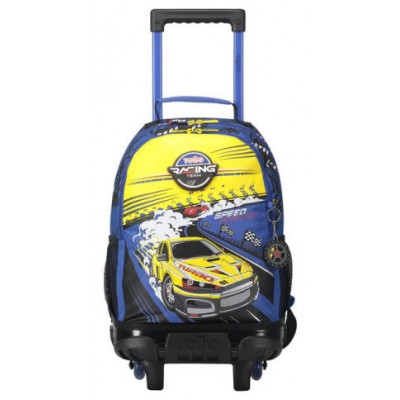 MOCHILA ESCOLAR CON RUEDAS MEDIANA DE CARRERAS DE COCHES TOTTO MJ03VLC005-2310-6J7M (Espera 4 dias) en Huesoi