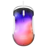 MOUSE MARS GAMING RGB MMGLOWW WHITE 12800DPI en Huesoi