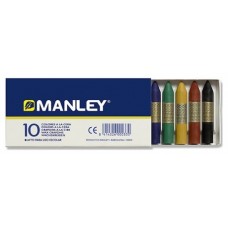 ESTUCHE DE 10 UNIDADES CERAS BLANDAS COLORES SURTIDOS MANLEY MNC00033 (Espera 4 dias) en Huesoi