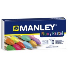 ESTUCHE 10 CERAS MANLEY (COLORES FLÚOR+PASTEL) ALPINO MNC00044 (Espera 4 dias) en Huesoi