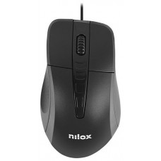 Nilox Ratón Óptico MOUSB1001 1000 dpi Negro en Huesoi