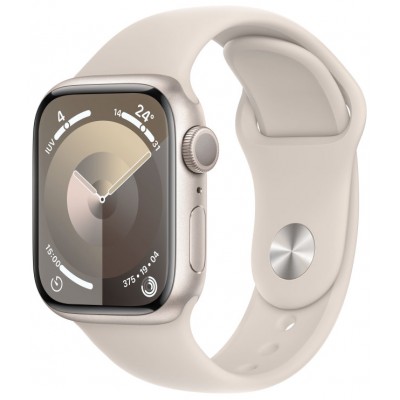 APPLE WATCH SERIES 9 CAJA ALUMINIO GPS 41mm CORREA DEPORTIVA STARLIGHT M/L (Espera 4 dias) en Huesoi