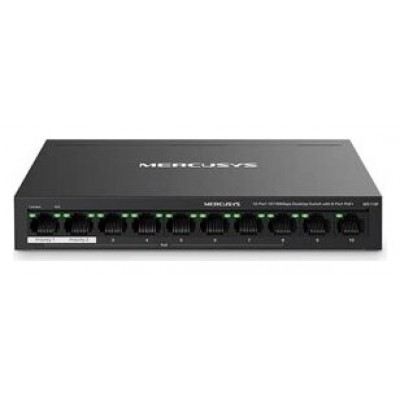 SWITCH POE+ NO GESTIONABLE MERCUSYS MS110P 10P 10/100 en Huesoi