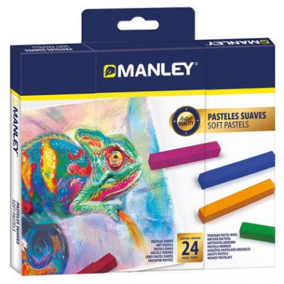 ESTUCHE 24 SOFT PASTELS MANLEY MSP00024 (Espera 4 dias) en Huesoi