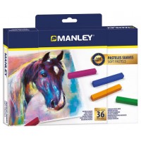 ESTUCHE 36 SOFT PASTELS MANLEY MSP00036 (Espera 4 dias) en Huesoi