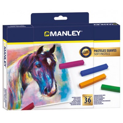 ESTUCHE 36 SOFT PASTELS MANLEY MSP00036 (Espera 4 dias) en Huesoi