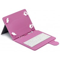 FUNDA TABLET MAILLON URBAN KEYBOARD USB 9.7"-10.2" ROSA en Huesoi