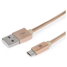 CABLE MAILLON PREMIUM MICRO USB 2.4 METAL DORADO 1M en Huesoi